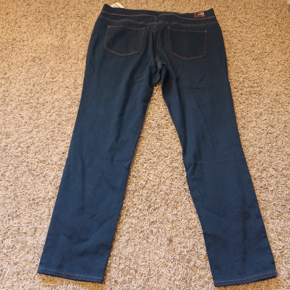 Gloria Vanderbilt Womens Avery Pull On Slim Leg Mid-Rise Blue Jean Pants - Picture 10 of 11